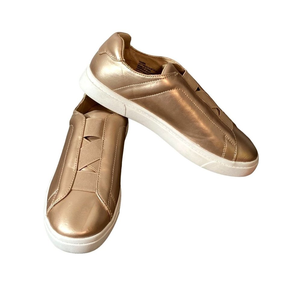 Fabletics Laurel Court Sneakers Womens Size 7 Metallic Rose Gold Slip On Shoes - Picture 1 of 11
